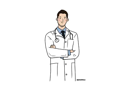 Dr. boy character design doctor drawing illust illustration man