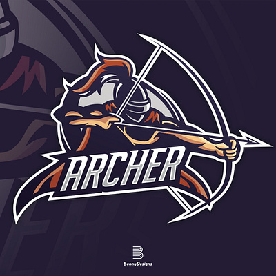 "Archer" eSports Logo archer design esport esportlogo esports logo mascot mascot design mascot logo mascotlogo