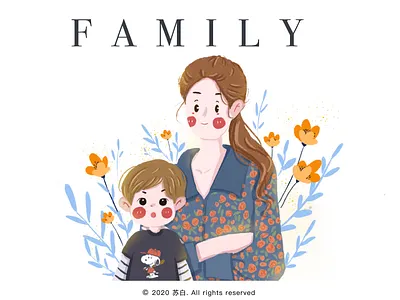family 2 design design draw icon illustration illustration art banner design illustration design typography