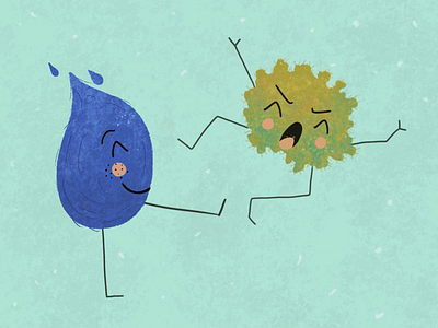 Bye germs. color fun germs health help helpful playful selfcare simple