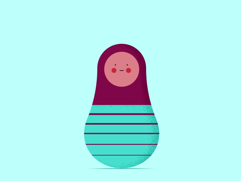 Jumpy 2d after effects animation character design gif illustration jump loop matrioshka motion