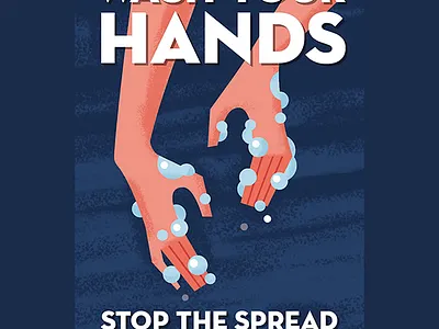 Cover-19 Health Poster. Wash your hands