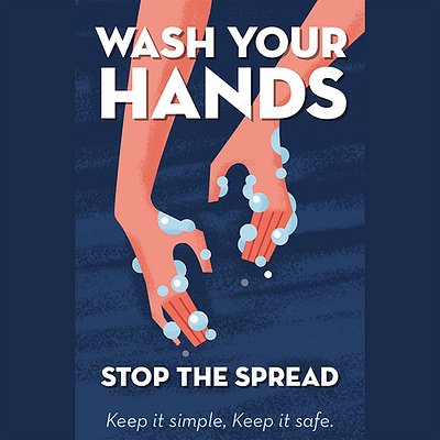 Cover-19 Health Poster. Wash your hands