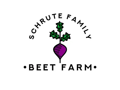 Schrute Farms badge badgedesign battlestar galactica bears beet dwight schrute logo rebrand schrutefarms vegetable