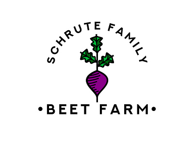 Schrute Farms badge badgedesign battlestar galactica bears beet dwight schrute logo rebrand schrutefarms vegetable