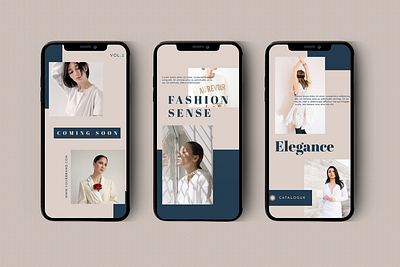 Minimalist Instagram Story Template clean fashion girl instagram story layout minimalist modern simple social media stylish template ui design