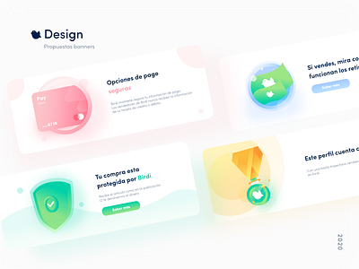 Banners Birdi 01 adobexd app design banner design designui icon icon set iconography illustrator minimalist ui ux ui design