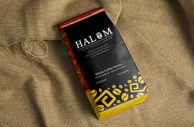 Logo Halom Coffee branding design illustration logo