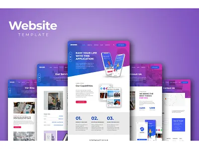 Creative Website Template Agency business creative design landing page design ui ui design user interface web design web design agency web design and development web design company website