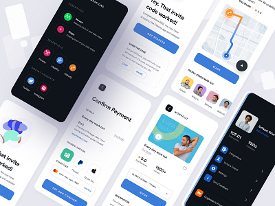 Mobile UI - Health App book checkout clean course health mobile payment profile trend ui ux video