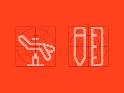 EMS icons grid beauty golden ratio grid icon pictogram