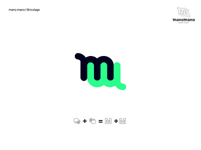 LOGO MANO MANO app art branding construction design digital font identity illustration logo main outil typography ui ux vector