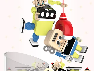 Old Master Q X TinBot action figures branding culture design designer toys hong kong retro robot tinbot toy
