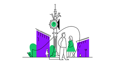 kazan branding city design flat illustration line line art minimal vector
