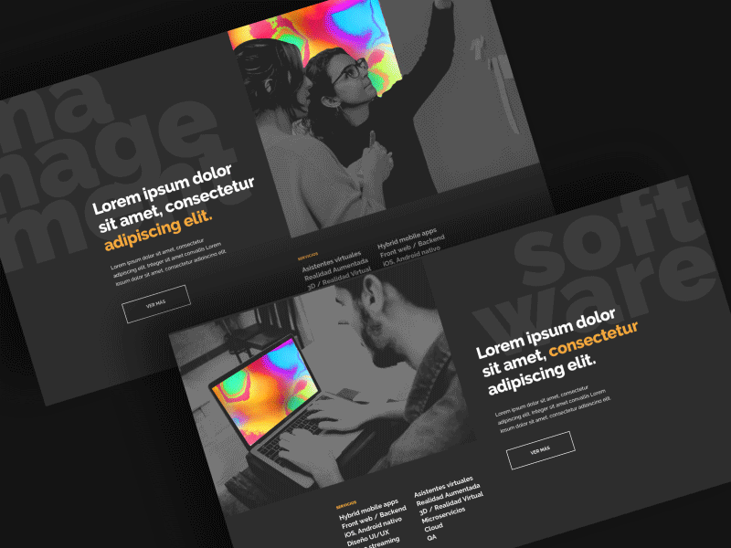 portfolio website agency branding agency landing page agency website animation collage collage art colorful portfolio design portfolio website psychadelic texture