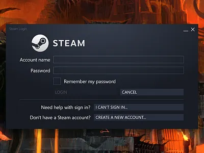 Daily UI #001 - Steam Login daily ui dailyui login steam ui ux