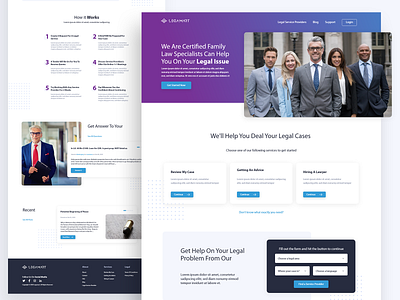 Legal Services Website (In Progress) adobe xd design homepage homepage design law lawyer legal adviser legal services light ui ux violet web design website
