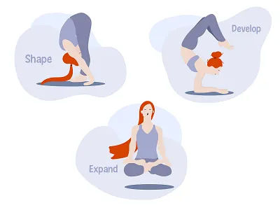 Yoga Progress Icons app icon body body shape icon icon design iconography illustration poses progress shapes sport woman yoga yoga app yoga pose