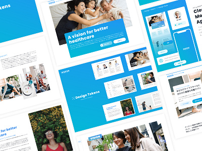 Design Tokens blue design system grid health health care japanese wellness