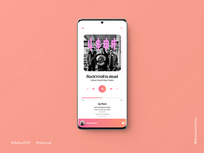 Daily UI #009 - Music Player (Rebound) 009 aveiro dailyui dailyui009 dailyuichallenge elvas freelancer mobile app mobile app design mobile ui music music app music player music player ui player ui ui ux ui designer ui ux ux