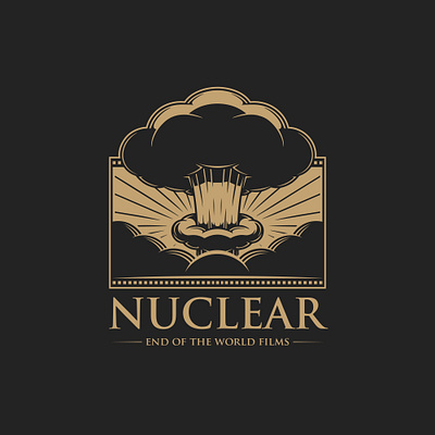 World Ends Films Logo Template armageddon biohazard brand identity branding cloud dangerous devastation explosion films freelance logo designer logo design logo template movie natural catastrophe negative space logo nuclear bomb post apocalyptic stock logo vector war
