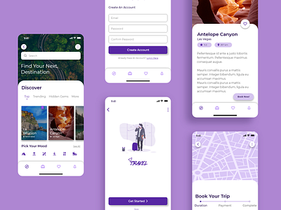 Travel App adobe xd app design ios mockup project travel ui ux