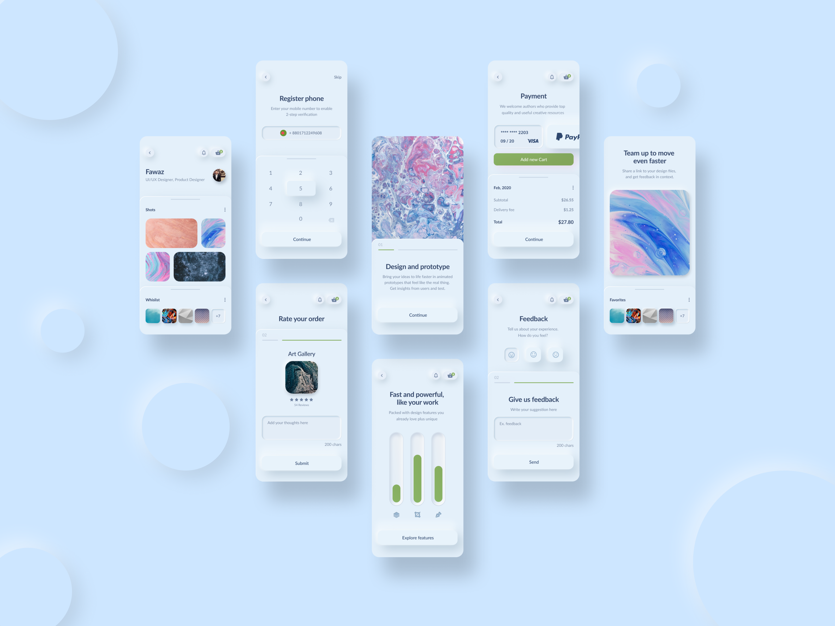 Example of Neumorphism / Skeuomorphism / Soft UI Elements