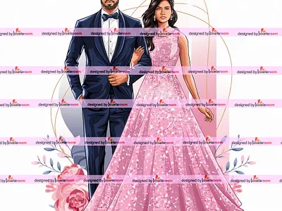 vibrant full-body vector art of an Indian couple. 3d animation caricature4 caricatureartist couple graphic design ui wedding weddingcarddesign weddinginvitation weddingstationery