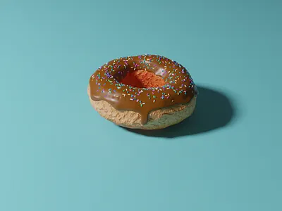 A Donut! 3d art blender branding design graphicdesign illustration illustration art minimal ui ux web