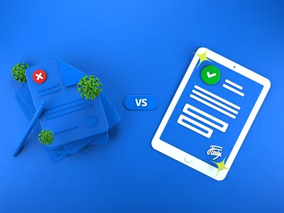 " 📑Paper vs Mobile Forms" Illustration 3d design elements fluix form illustration ipad isometric isometric illustration mobile octane octanerender paper post readdle render screen signature tablet ui
