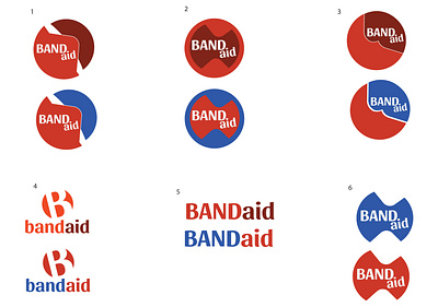 BandAid logo concepts brand design logo logodesign project typogaphy