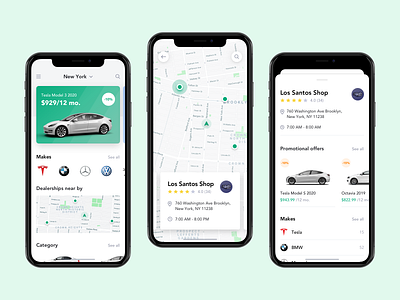 Mobile App for Car Leasing - Pt.2 automobile b2b b2c car car leasing car rental ios leasing map mobile app product product design rent transport ui ux