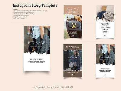 Instagram Story Template branding branding and identity brochure design brochure mockup brochure template design flyer design illustration logo typography ux vector