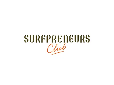 Surfpreneurs Logo beach branding club custom lettering logo logotype surf surfing type typerface typography vector