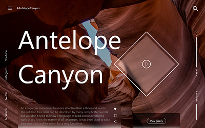 Antelope CANYON animation app branding flat illustration logo ui ux vector web