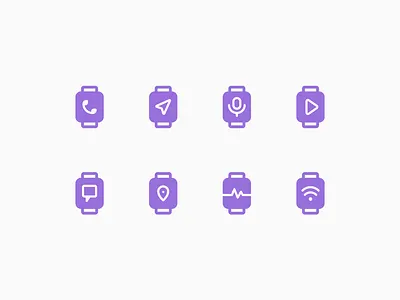Apple Watch action icons apple watch design icons illustration