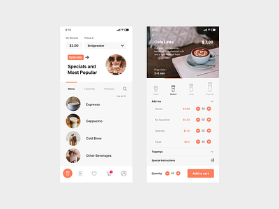 Minimal Coffee App layout app branding clean coffee coffeeapp design dribble minimal ui uidesign ux website