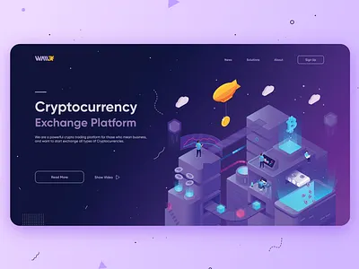Cryptocurrency Exchange Platform bitcoin blockchain crypto cryptocurrency exchange illustration landing landingpage platform typography ui ux design ui design ui ux uidesign ux vector web webdesign webdesigns