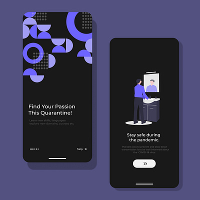 Quarantiny App branding dailyui design illustration minimal minimalism ui uiux ux uxdesign