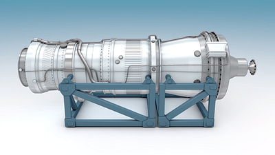 Still from animation about Gas turbine engine 3d animation educational explainer industrial