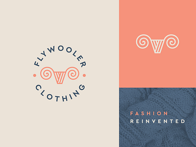 Flywooler abstract animal antler badge branding clever clothing elegant fashion flat goat ibex icon identity logo luxury mark minimal woolen