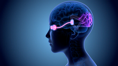 Still from animation about eye training system 3d animation