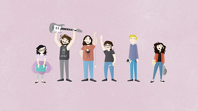 team e design de personagem illustration