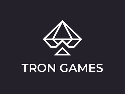 Tron Games logo casino crypto cryptocurrency design logo tron
