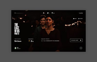 A PlayStation 5 UI Concept - #2 - Game Info gaming minimal playstation 5 ps5 ui