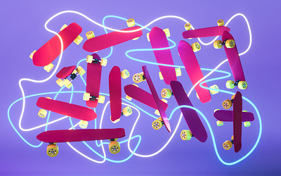 skates 3d illustration