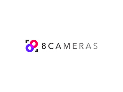 8Cameras Logo 8 branding camera logo pink purple