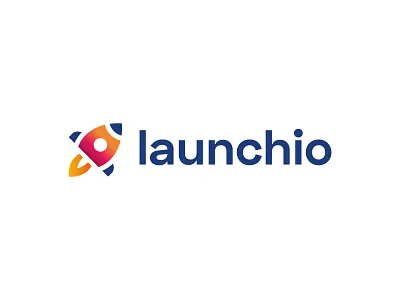 launchio branding design icon launch logo rocket