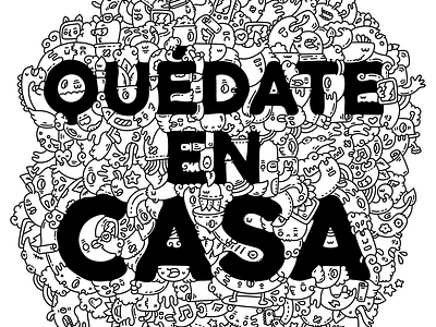 quédate en casa doodleart digitalart doodleart illustration ilustración quedateencasa quédateencasa stayathome