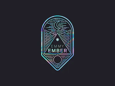 Holographic Logo for Fashion Brand branding branding design design geometric geometric design holographic holographic foil holographic logo icon design logo logo design monoline monoline logo